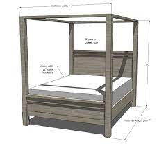farmhouse canopy bed frame all sizes