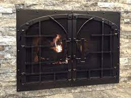 Hand Forged Iron Fireplace Doors Fd007