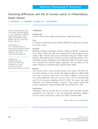 Pdf Screening Differences And Risk Of Cervical Cancer In