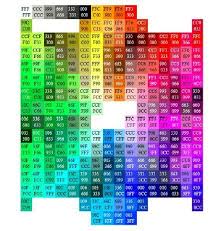 Printable Color Chart With Hex Values Web Colors Web