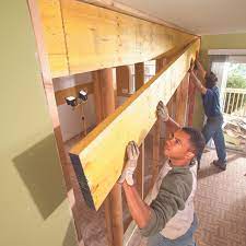 how to install a load bearing wall beam