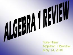 Ppt Algebra 1 Review Powerpoint