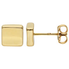 9ct yellow gold contemporary square