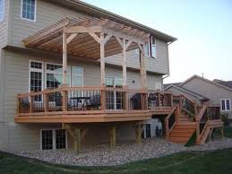 Raised Deck With Pergola Deck With