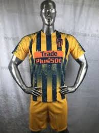 Orígenes del fútbol en madrid:. Unique Atletico Madrid Yellow 15 Soccer Uniforms Uniformes De Futbol Ebay