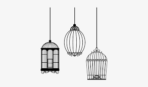 set of 3 vintage bird cages wall quotes