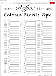 Raffine Color Chart In 2019 Color Pencil Art Johanna