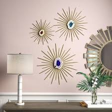 3 Piece Contemporary Metal Spiked Wall