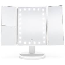 rio 24 led folding mirror white by