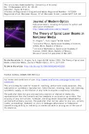 spiral laser beams in nonlidia