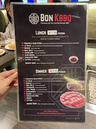 menu of jin korean bbq in arlington tx