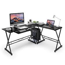 By sauder (32) 53.1 in. Buy L Shaped Corner Computer Desk Slypnos Large L Shape Office Wooden Table Corner Desk Home Office L Desk Corner Workstation For Gaming Study With Keyboard Tray Cpu Holder 143x131x75cm Black Online