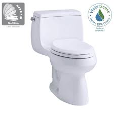 Kohler Gabrielle Comfort Height 1 Piece 1 28 Gpf Single Flush Compact Elongated Toilet With Aquapiston Flush In White