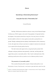 pdf sacralizing or demonizing democracy aung san suu kyi s aung san suu kyi s personality cult