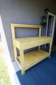 build a potting bench with storage