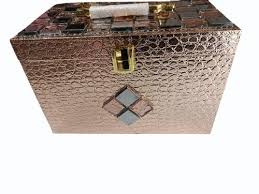 pu leather rose gold vanity case for