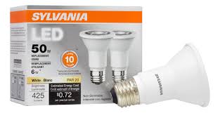 Sylvania Led Light Bulbs Par20 6w 50w Equivalent Bright White 2 Count Walmart Com Walmart Com
