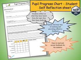 Students Self Reflection Sheet Pupil Progress Chart And Faster Marking