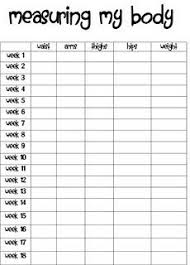 Monthly Weight Loss Chart Pdf Template Body Measurements