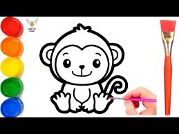 how to draw baby monkey drawing