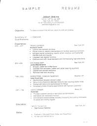 Sample Resume Outline Resume Outline Example With Job Resume