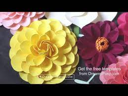 paper flower templates and tutorial