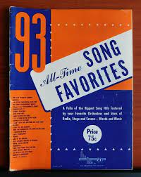 93 All-Time Song Favorites - 1952 songbook sheet - Music & Words | eBay