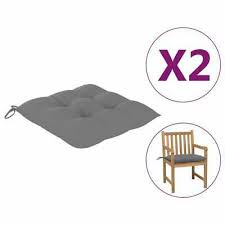 Vidaxl Chair Cushions 2 Pcs Gray 19