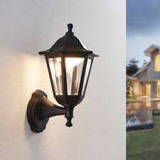 iavo led outdoor wall lantern in black