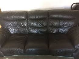 black leather sofa stool metal