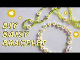 daisy chain flower bracelet