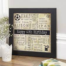60th birthday personalised gift ideas