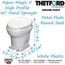 It began to leak so i replaced the entire toilet because the. Thetford 31662 Aqua Magic V Rv Toilet Pedal Flush With Hand Sprayer Low Profile Parchment Waste Water Sanitation Automotive Kanakadurgamma Org