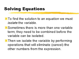 solving linear equations with variable