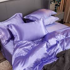luxury silk satin bedding 3pcs solid