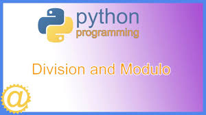 python division and the modulo operator