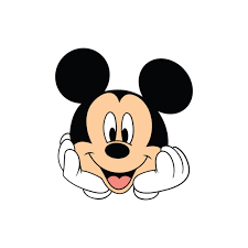 Mickey Mouse Disney Resting on Hands Head Smiling Face Disney