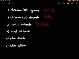 1 write the chemical formula for