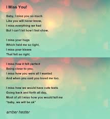 i miss you poem by amber hester