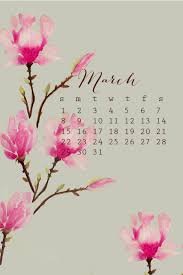 March Watercolor Free Desktop Calendar