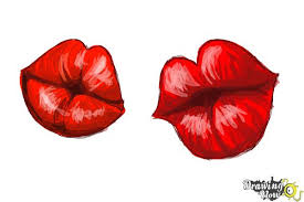 how to draw pucd lips drawingnow