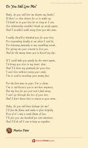 do you still love me poem by marlon pitter