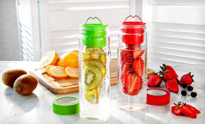 Fruit Infuser Glass Water Bottles