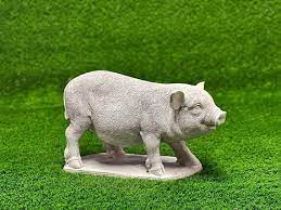 Potbelly Standing Pig Figure Concrete