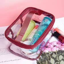 wobe 2 pack portable clear makeup bag