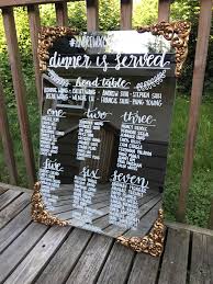 Mirrored Calligraphy Seating Chart I Did For A Wedding No