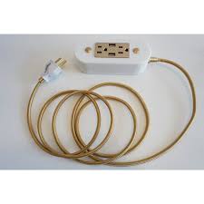 White Gold Wall Extension Cord