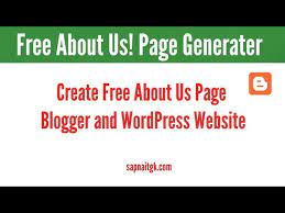 free about us page generator create