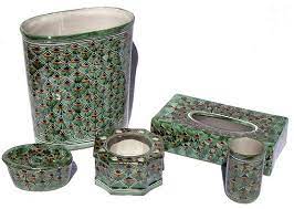Shop bath accessories at acehardware.com and get free store pickup at your neighborhood ace. Green Peacock Talavera Ceramic Bathroom Set Contemporary Bathroom Accessory Sets By Fine Crafts Imports