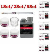 white acrylic nail art kits sets for